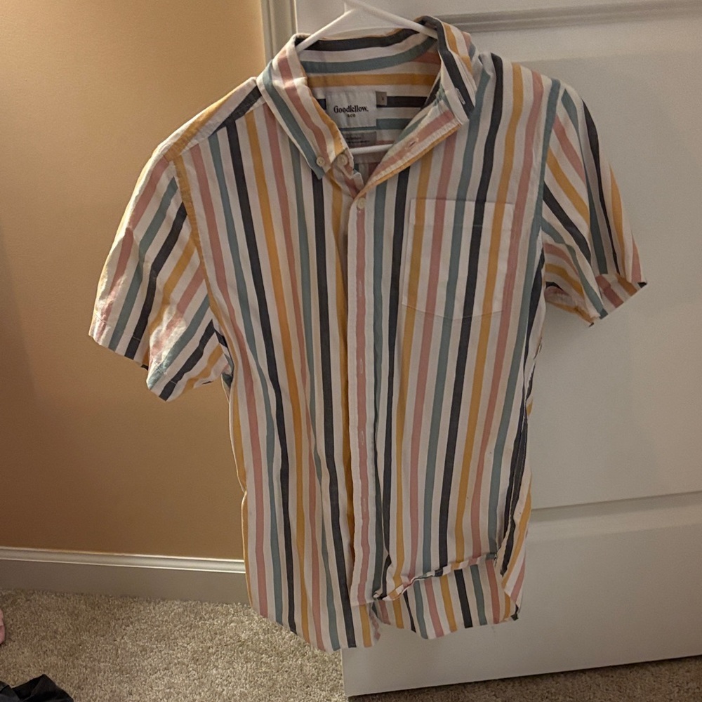 Goodfellow & Co Men's Striped Button-Down Shirt